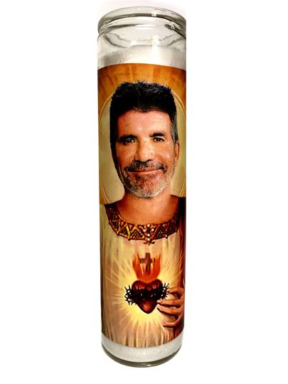 Discover Simon Cowell Prayer Candle - Pop Culture Saint Candle