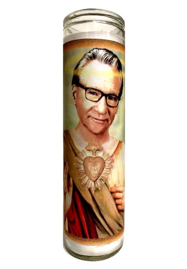 Discover Bill Maher Prayer Candle - Pop Culture Saint Candle
