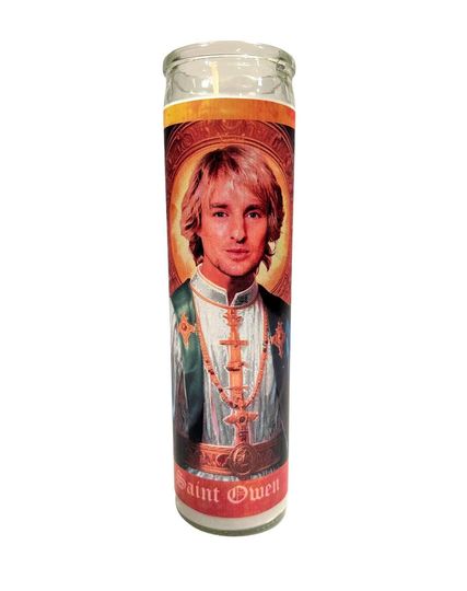 Owen Wilson Prayer Candle - Pop Culture Saint Candle