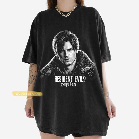 Discover Limited Leon Kennedy Shirt, Vintage Resident Evil Requiem T-Shirt