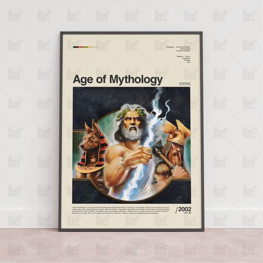 Discover Age of Mythology Poster, Gaming Room Poster, Gaming Wall Poster, Gaming Print Poster, Game Gift, Video Games Poster