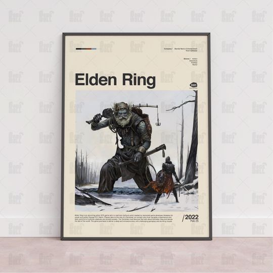 Elden Ring Poster, Gaming Room Poster, Gaming Wall Poster, Gaming Print Poster, Game Gift, Video Games Poster