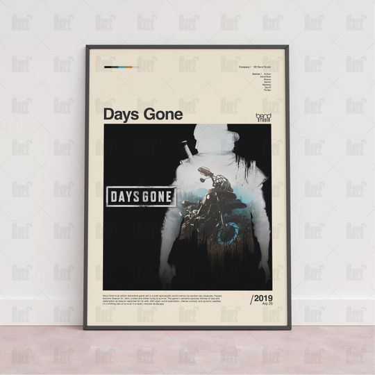 Discover Days Gone Poster, Gaming Room Poster, Gaming Wall Poster, Gaming Print Poster, Game Gift, Video Games Poster
