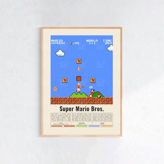 Discover Super Mario Bros Poster, Gaming Room Poster, Gaming Wall Poster, Gaming Print Poster, Game Gift, Video Games Poster