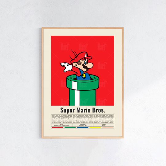 Discover Super Mario Bros Poster, Gaming Room Poster, Gaming Wall Poster, Gaming Print Poster, Game Gift, Video Games Poster