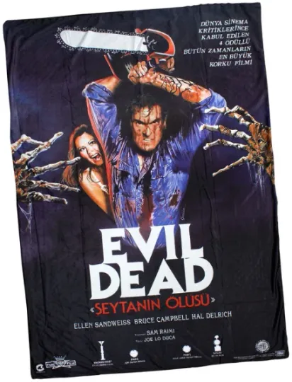 Discover The Evil Dead Ash Chainsaw Fleece Blanket Horror Halloween