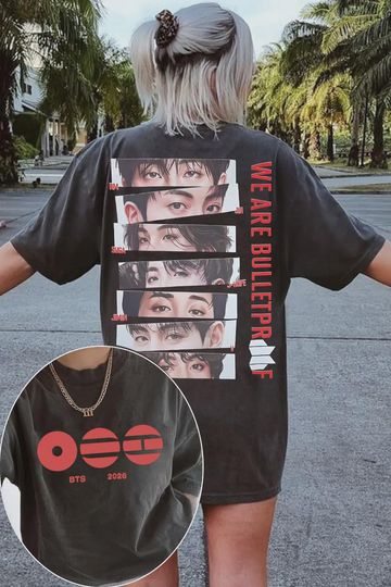 Discover BTS We Are Bulletproof Tour 2026 Shirt, RM Jin Suga Jhope Jimin Jungkook