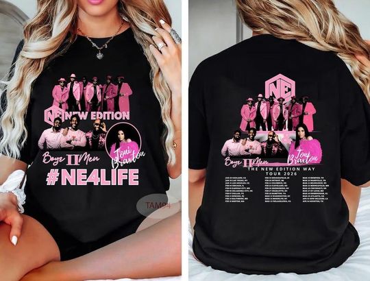 Discover New Edition Way Tour 2026 Concert Shirt, Boyz II Men Toni Braxton R&B Tee