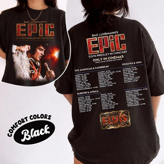 Elvis Presley in Concert 2026 T Shirt, EPiC concert film 2 Sided Tee