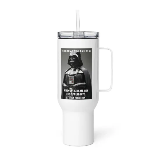 Discover 40 oz Darth Vader Tumbler with Handle