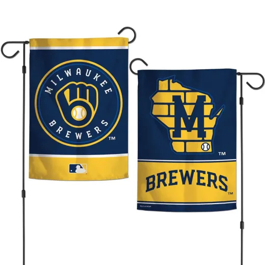 Discover Milwaukee Brewers  Garden Flag Double Sided