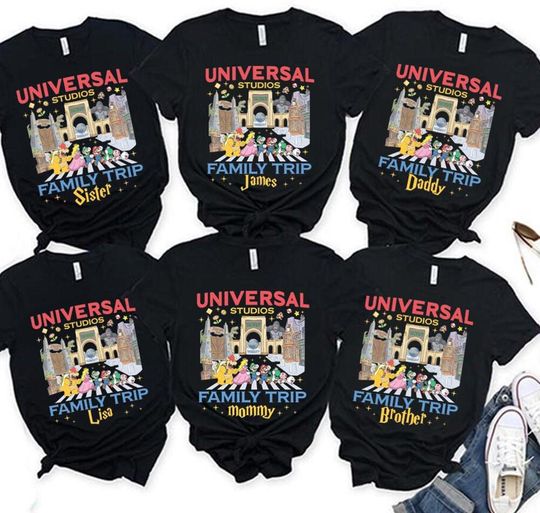 Discover Personalized Universal Studios Shirt, Universal Studios 2026 Trip Shirt, Universal Studios Family Shirts, Mario Friends Family Trip Shirts