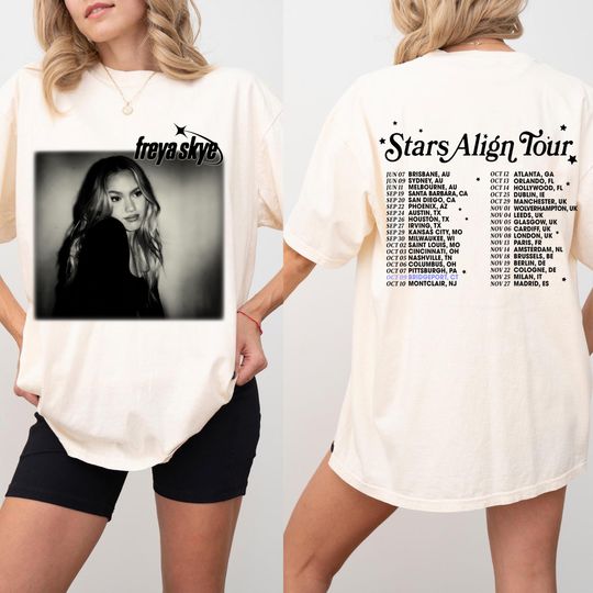 Discover Disney Freya Skye Songs Stars Align Tour Sketch Shirt, Nova Bright Dawn of the Vampires Tee, Disney Descendants Zombies World Collide Tour
