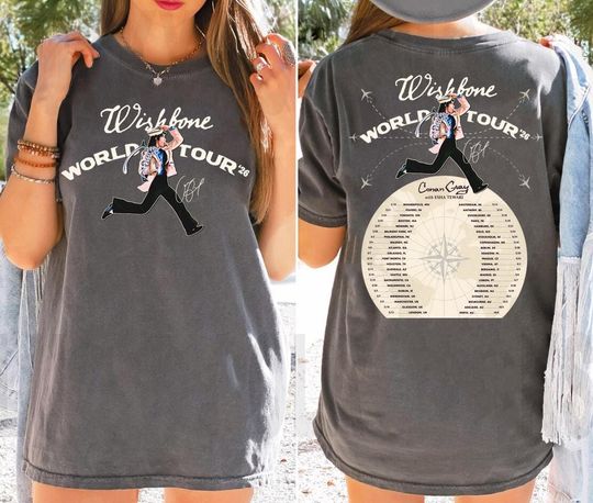 Conan Gray Wishbone World Tour 2026 Two Sided Sweatshirt, Conan Gray Shirt, Wish Bone Tour T-Shirt, Vintage Pop Singer Tee