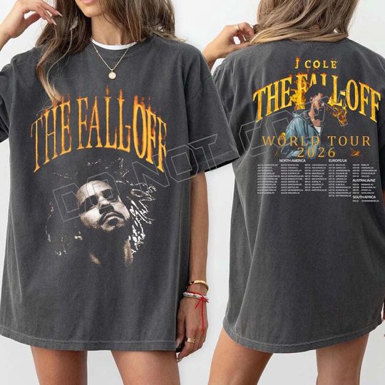 Discover J Cole The Fall Off Tour 2026 T-Shirt unisex tee