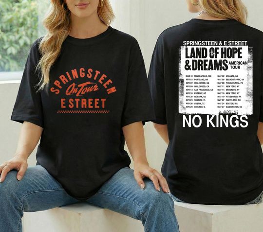 Discover Bruce Springsteen American Tour T-shirt, E Street And Bruce Springsteen Tour 2026 Shirt, Bruce Springsteen Fan Gift, Bruce Springsteen Merch