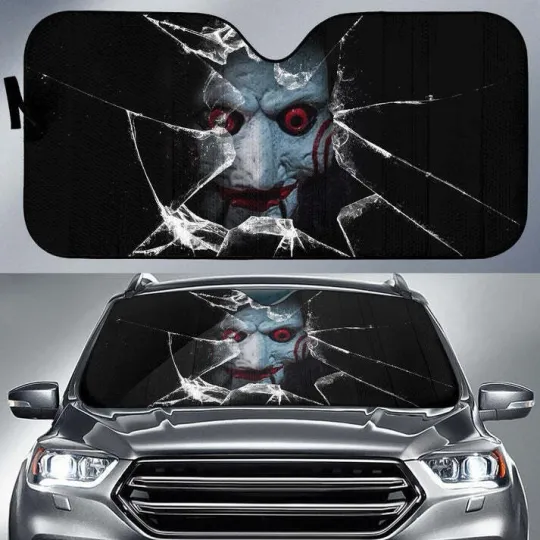Discover Jigsaw Car Car Sun Shade Broken Glass Style