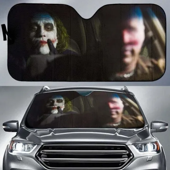 Joker In Car Car Sun Shade Custom