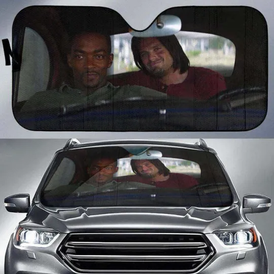 Discover Falcon & Winter Soldier In Car Sun Shade Visor Custom Car Accessories