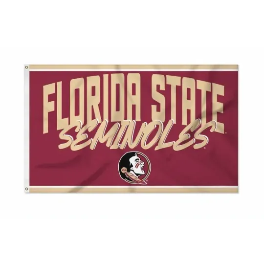 Florida State Seminoles Team Logo Script Garnet Flag 3x5 FT Banner