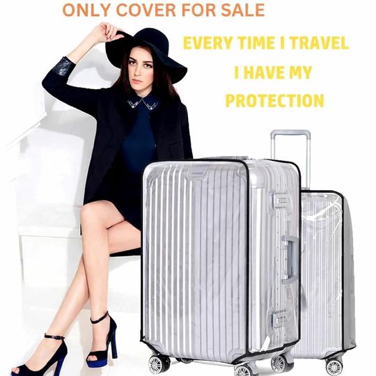Discover Clear Suitcase Cover | Waterproof PVC Luggage Protector | Scratch & Dust Protection