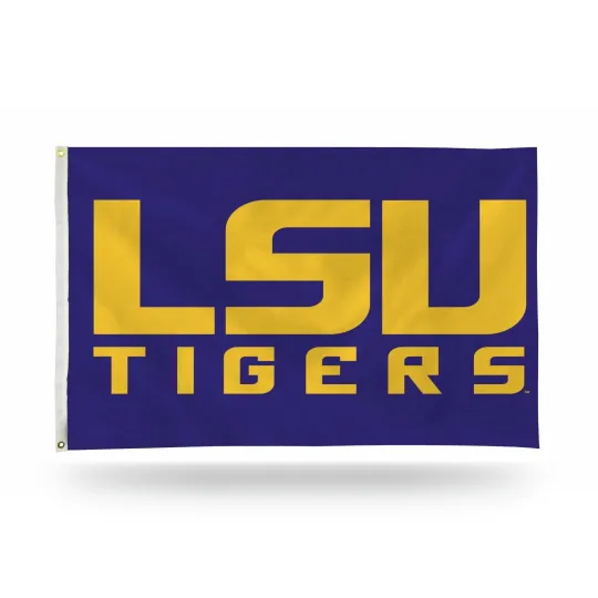 Discover LSU Tigers Purple Background House Flag Banner