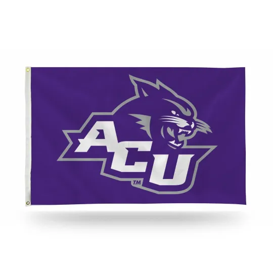Abilene Christian Wildcats Purple Team Logo House Flag