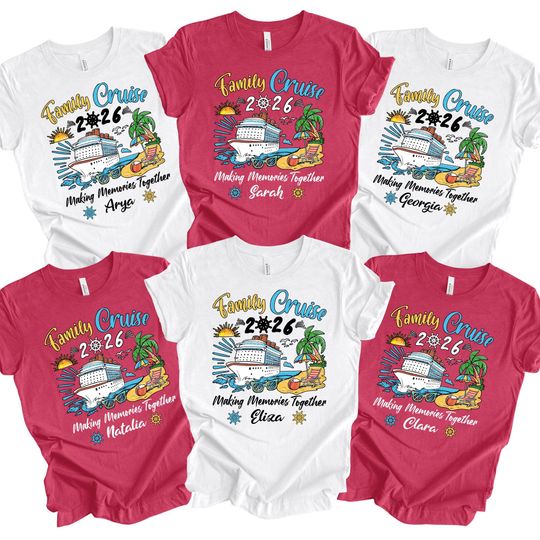 Discover Custom Family Cruise 2026 Shirts, Custom Cruise Squad 2026 Shirt, Cruise Squad Shirt, Custom Cruise Squad Group Shirt Cruise 2026 Name shirt