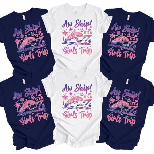 Discover Custom Family Cruise Trip Shirt, Aw Ship it's a Family Trip 2026 Shirts, Cruise Shirt, Custom Aw Ship it's a Trip Shirt, Family Cruise Shirt