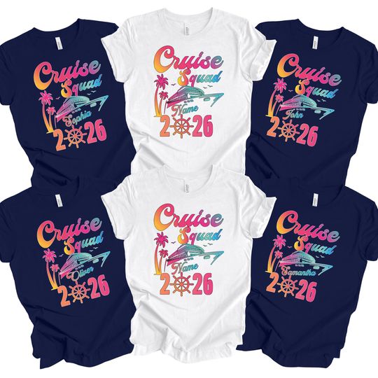 Discover Personalized Cruise Squad 2026 Shirt, Caribbean Cruise Matching Shirt, Family Cruise Squad Shirt, Custom Cruise, Shirt, Family Vacation Tees