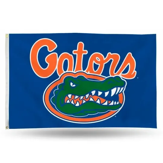 Florida Gators Blue Background Team Logo Flag