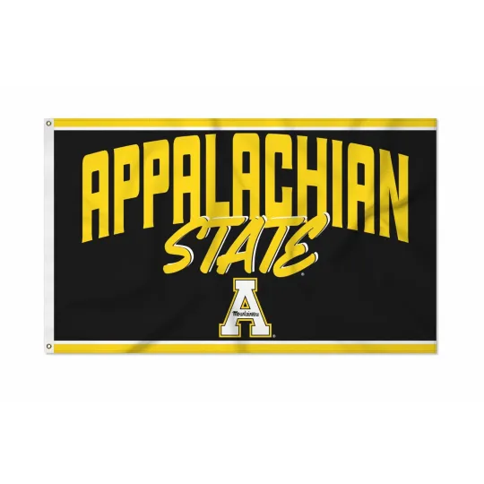Discover Appalachian State Mountaineers Script Team Logo Flag