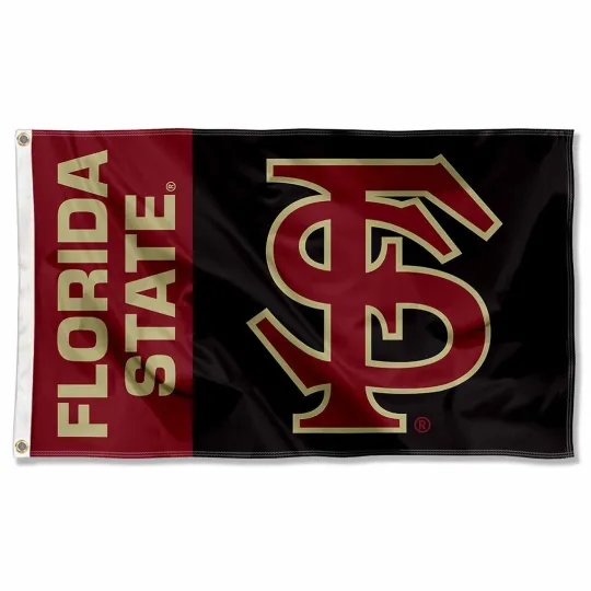 For Florida State Seminoles fans 3x5 ft College NCAA Black Wall Flag / Banner