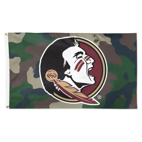 Florida State Seminoles College NCAA Camouflage Flag  House Banner