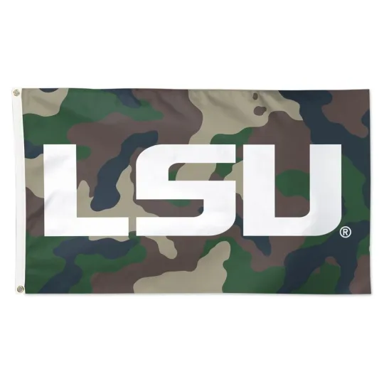 Discover LSU Tigers College NCAA Camouflage Flag House Banner