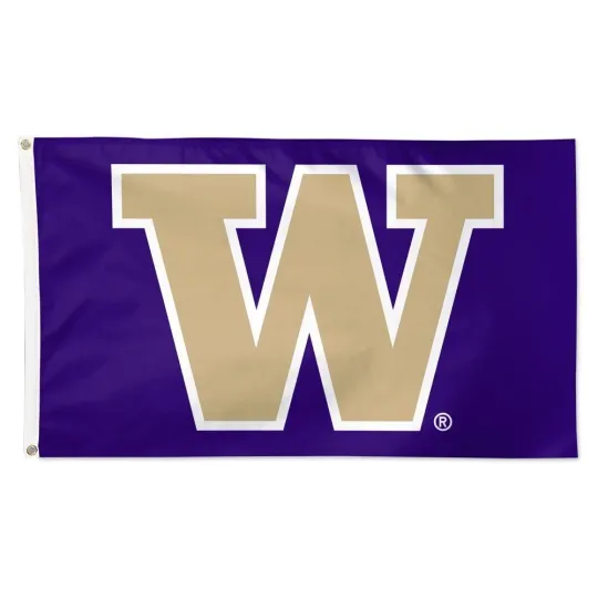 Discover For Washington Huskies fans 3x5 ft College NCAA Purple Flag / Banner