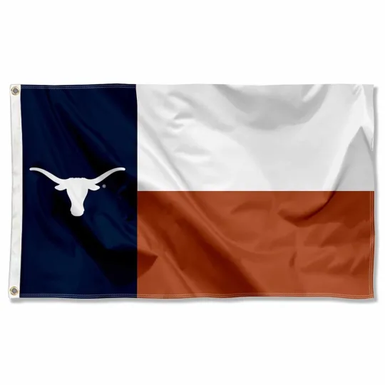 Discover Texas Longhorns College NCAA State Flag Wall Banner