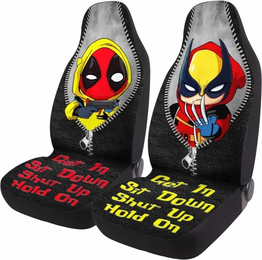 Discover GENANY Hero Movie Characters 2 Front Car Seat Covers for Car Set Of 2