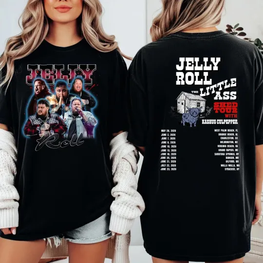 Discover 2 side Jelly Roll Concert Shirt, Jelly Roll Tour 2026 short sleeve shirt VK10308