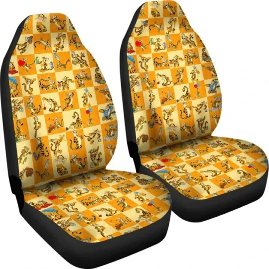 Discover Tigger Pattern Car Seat Covers Cartoon Car Accessories