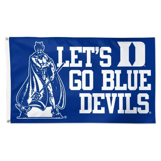 Discover Duke Blue Devils College NCAA Mascot House Flag Basketball Fan Banner