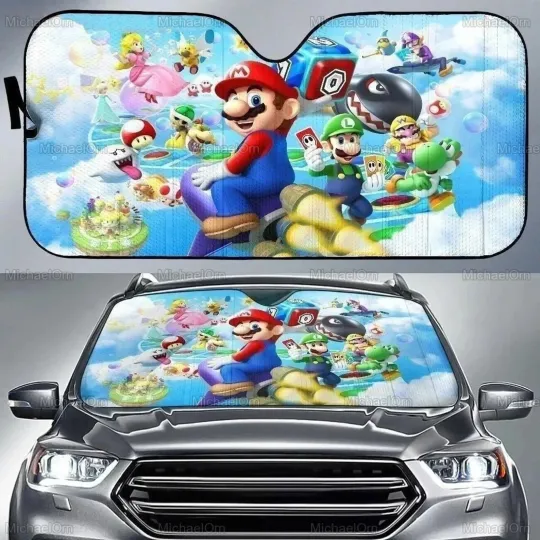 Super Mario Auto Sunshade Car, Windshield Sunshade Car Sunshade