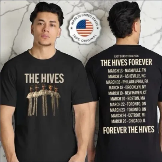 Discover The Hives Forever Forever The Hives Tour 2026 Double Sided T-Shirt