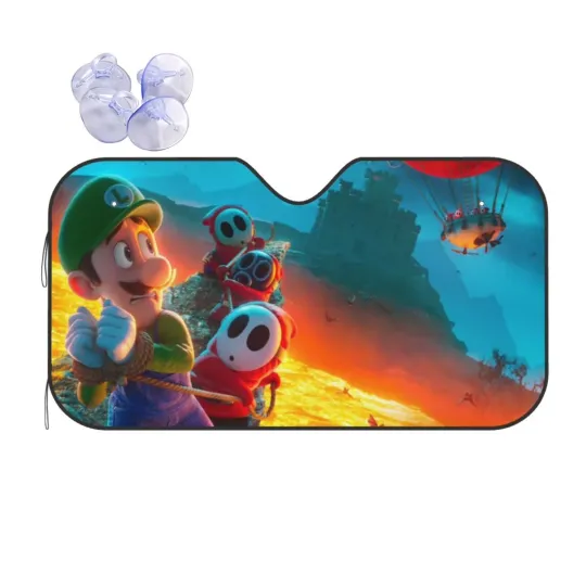 Super Mario Bowser Movie Car SunShade, Mario Video Game Sunshade Car Sunshade