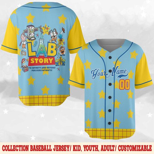 Discover Lab Week 2026 Toy Story Jersey, Funny Lab Tech Baseball Jersey, Medical Laboratory Appreciation Jersey, Pixar Inspired Lab Squad Gift D3DY19