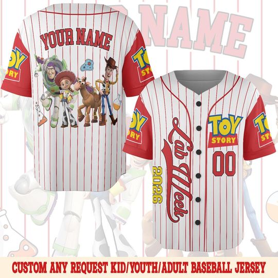 Discover Lab Week 2026 Toy Story Jersey, Funny Lab Tech Baseball Jersey, Medical Laboratory Appreciation Jersey, Pixar Inspired Lab Squad  AYAB26