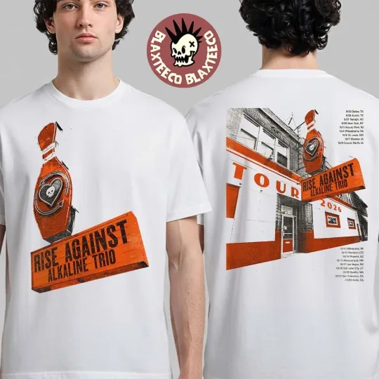Rise Against With Alkaline Trio North America Tour 2026 Schedule Dates T-Shirt