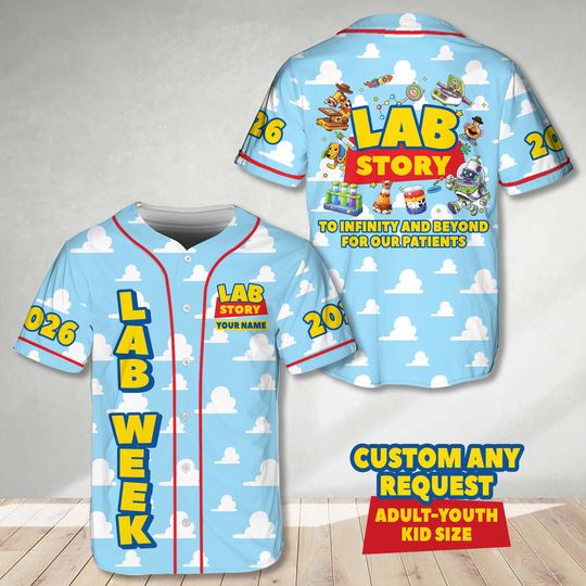Discover Personalized Lab Week Baseball Jersey Lab Week 2026 Jersey Custom Name To Infinity and Beyond Medical Lab Tech Jersey For Lab Tech Team