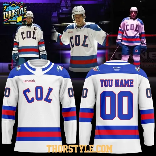 Discover Personalized Colorado Eagles x USA Hockey Team 2026 Night Hockey Shirt Men's