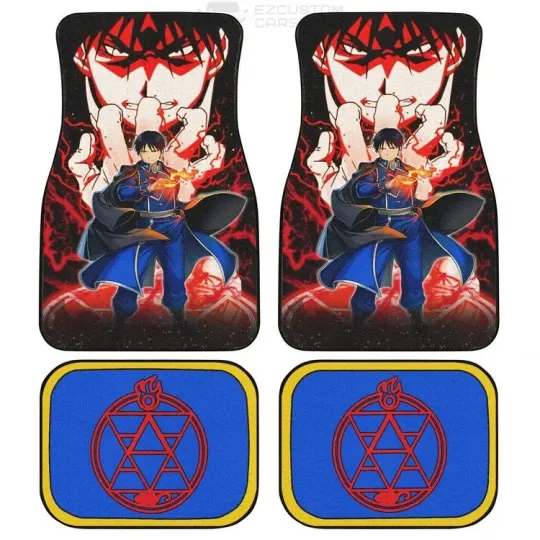 Discover Roy Mustang Car Floor Mats Fullmetal Alchemist Anime Custom Car Accessories